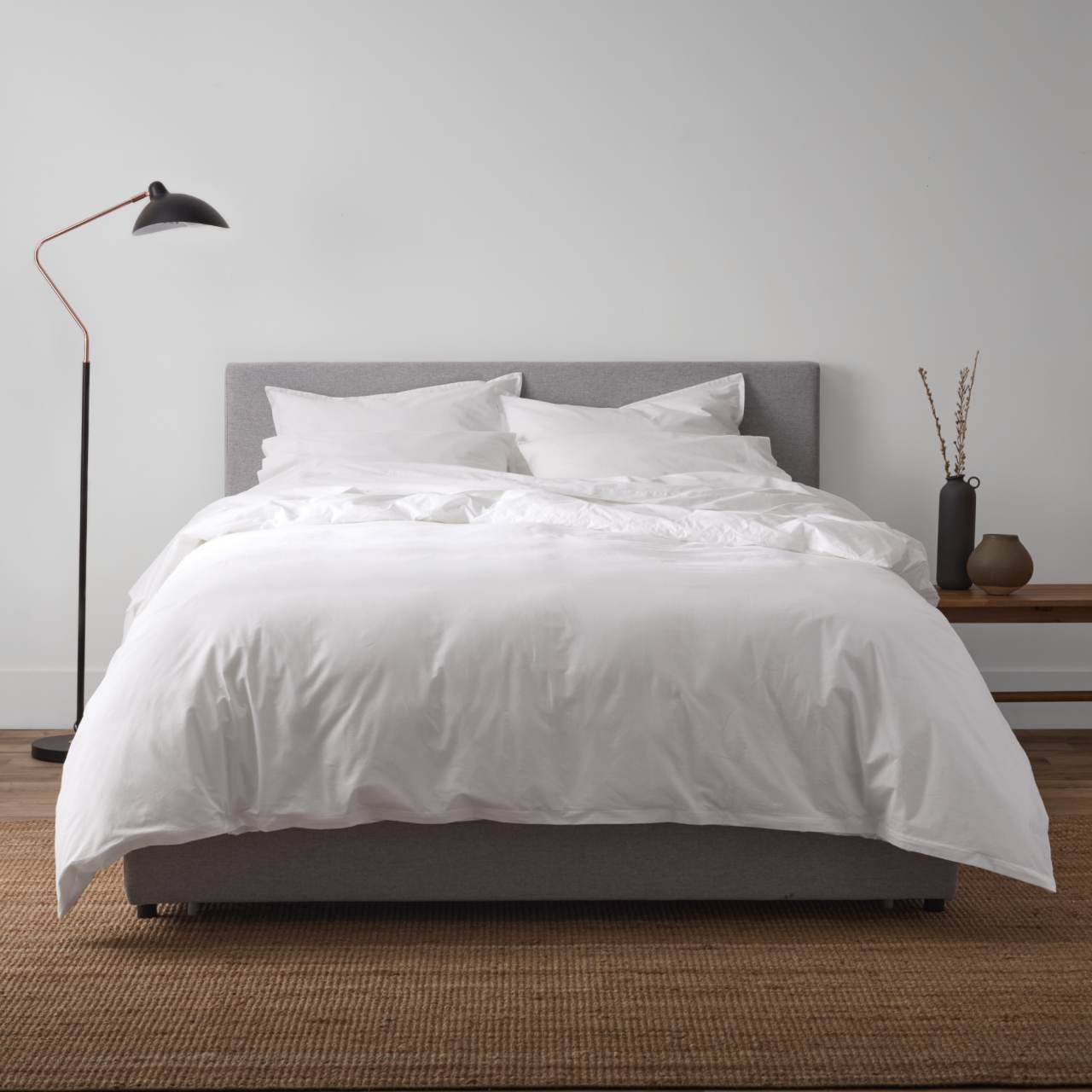 maples pure white fitted bed sheet
