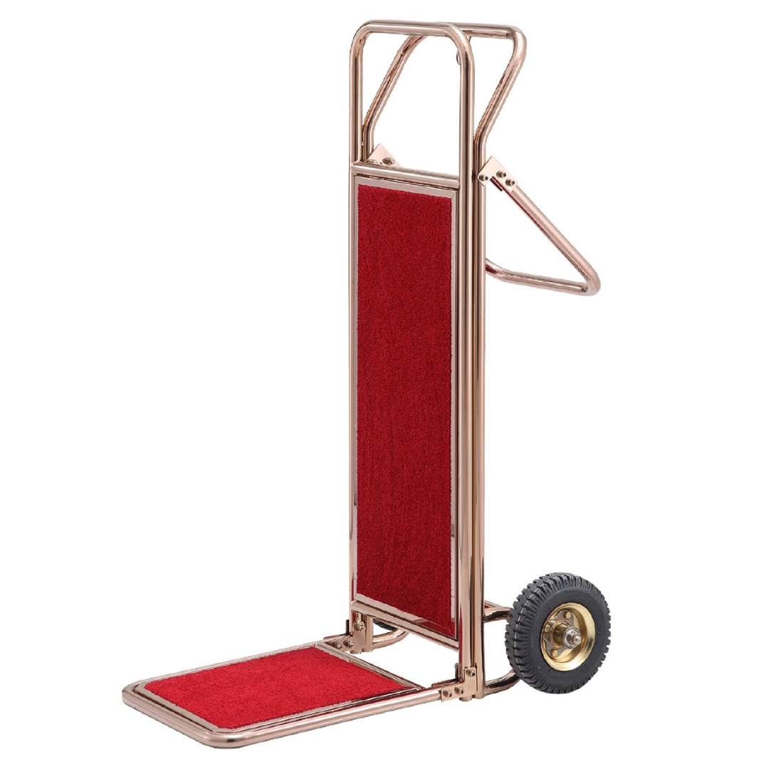 Maples Hotel Stainless Steel Lobby Hand Truck Luggage Trolley